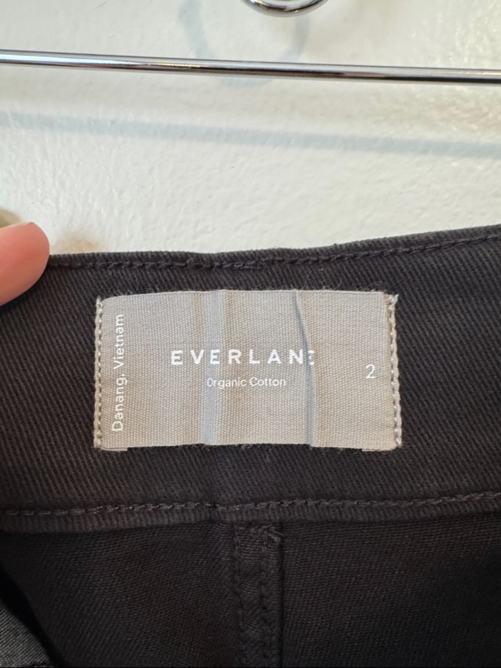 Everlane The Organic Cotton Wide-Leg Pant 28.5'', Black, Sz 2 - Picture 5 of 11